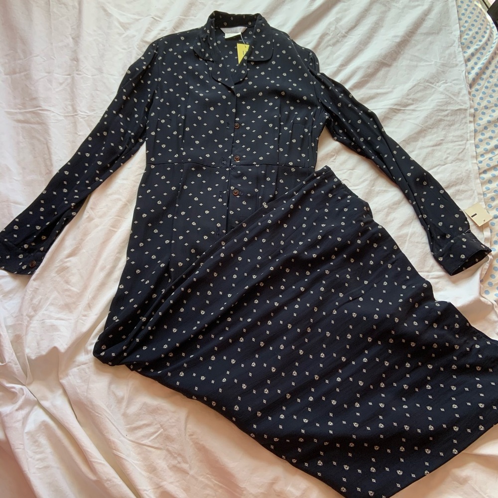 Vintage button up maxi dress